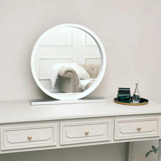 Lakiera Round Metal Framed Freestanding Bathroom Mirror