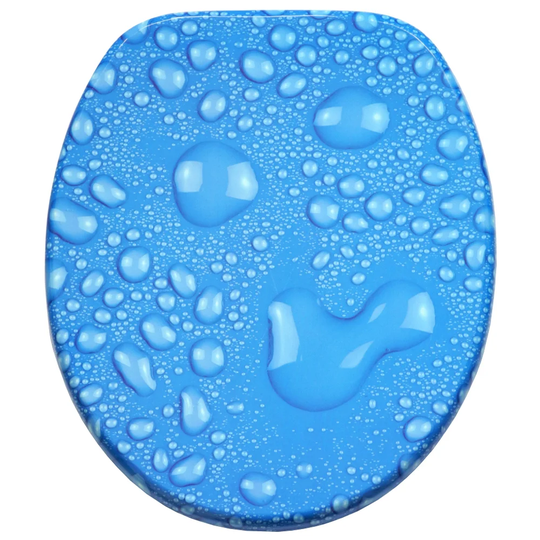 Dew Drops Elongated Toilet Seat