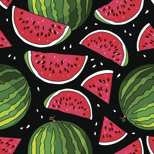 Seamless Vector Pattern Of Watermelon