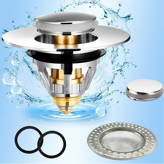 Bathtub Stopper, Basin Drain Strainer, Universal Kitchen Sink Drain Strainer (34-38mm*1) All Copper Core