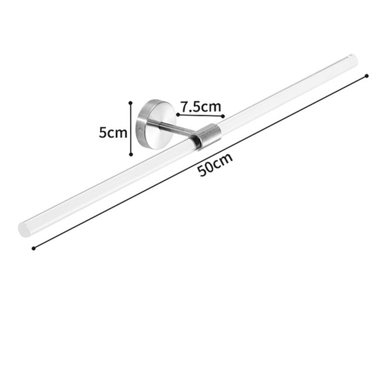 20' Towel Rack, Clear Acrylic Towel Rack with Stainless Steel Base, Lucite Towel Rack for Bathroom Wall (Silver), Toilet Towel Rack Toilet Towel