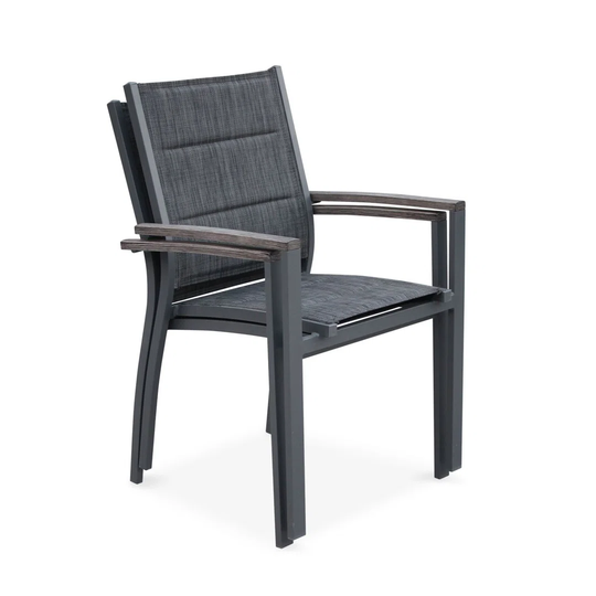 Pair Of Stackable Aluminium Garden Armchairs