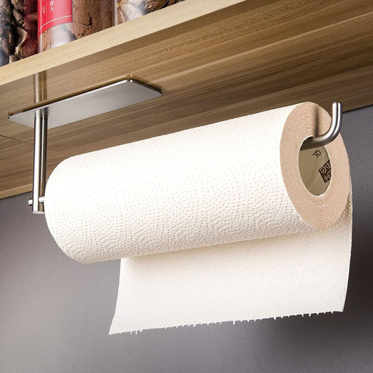 Paper Towel Holder Under Kitchen Cabinet - Self Adhesive Wall Paper Towel Holder, SUS304 Stainless Steel