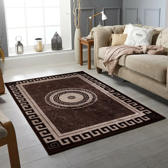 Nia Dhurrie Brown Rug