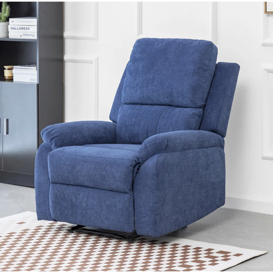 Chromite Velvet Manual Glider Recliner