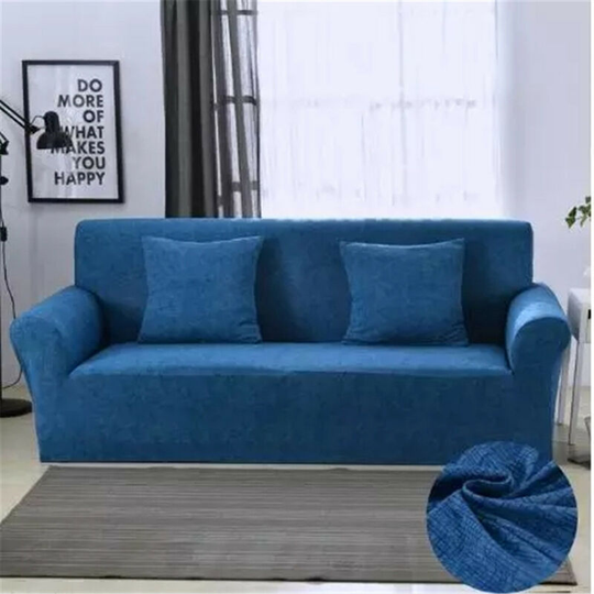 1-Seater Elastic Sofa Cover Stretch Armchair Protective blue type 11