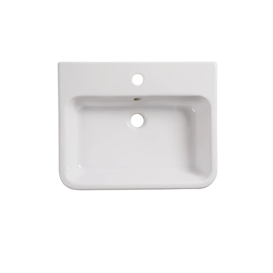 Ceramic Rectangular 505mm Semi-Recessed Basin