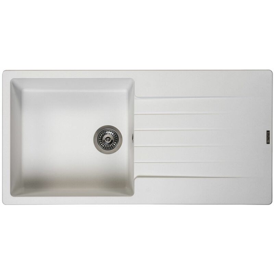 Reginox - Harlem 10 Granite Single Bowl Kitchen Sink Pure White