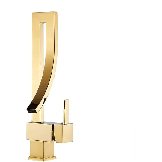 Gdrhvfd - Basin Faucet Bathroom Faucet, Modern and Elegant Design Gold Brass Basin Faucet 360 ° Swivel Hot and Cold Water Available, Ceramic Valve