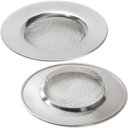 2PCs 7.3 X 4CM Bathroom Shower Hair Drain Stopper Cleaner Sink Hair Trap Metal Catch Hole Tub Drain Catcher Bath Strainer Mesh Long Hair Strainer