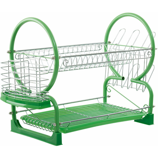 Premier Housewares - Two Tier Green Dish Drainer
