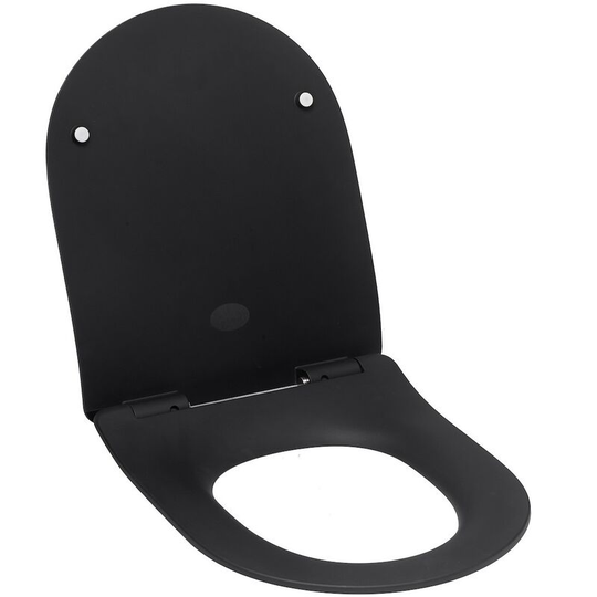 Alfa Soft close seat, Matt black (AL030SBL) - Idevit