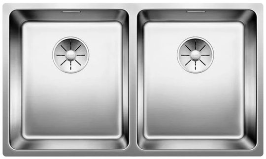 Andano 44cm x 19cm Double Bowl Kitchen Sink