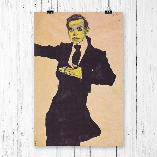 'Maler Max' by Egon Schiele Painting Print