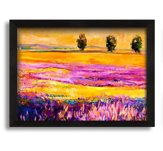 Pink Fields of Gold - Picture Frame Graphic Art on Canvas
