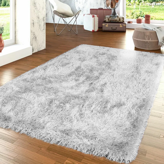 Freidin Shaggy White/Grey Rug