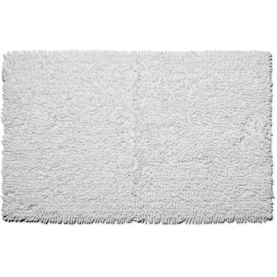 Croydex - White Cotton Bath Mat Rug Bathroom Accessory Shower Slip Resistant Back - White