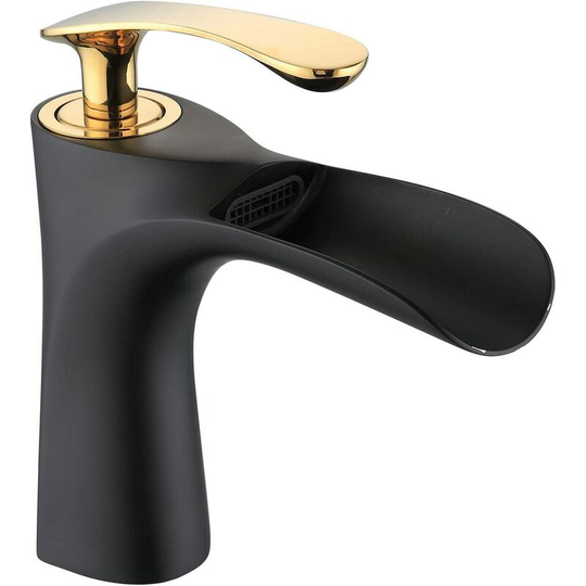 Single lever bathroom sink mixer tap for cold and hot water Brushed nickel finish Solid brass