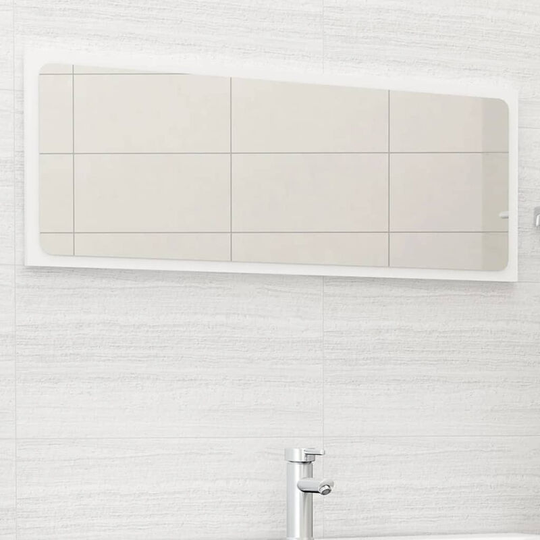 Bathroom Mirror White 100x1.5x37 cm Chipboard
