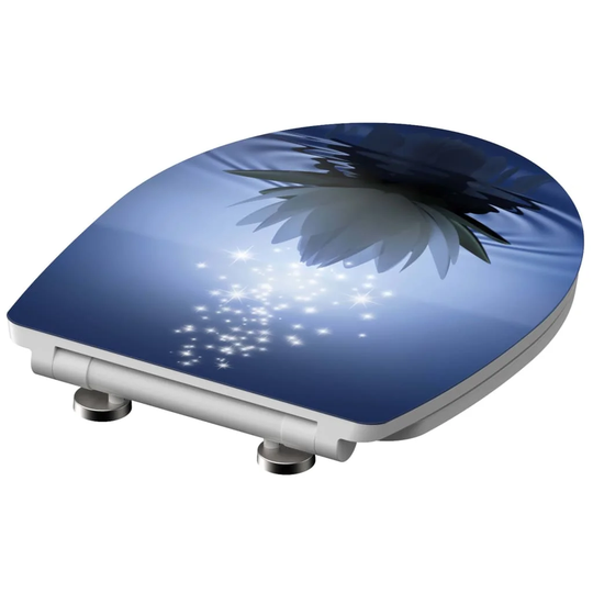 Schütte Duroplast High Gloss Toilet Seat with Soft-Close Water Lily