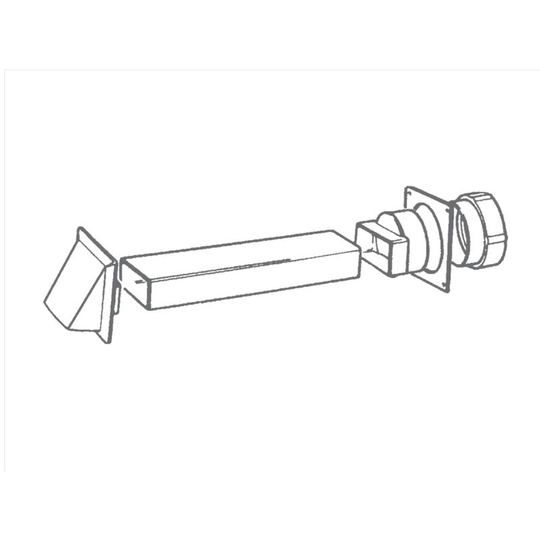 100mm Tumble Dryer Venting Kit (Rectangular Ducting) - 7207 - Manrose
