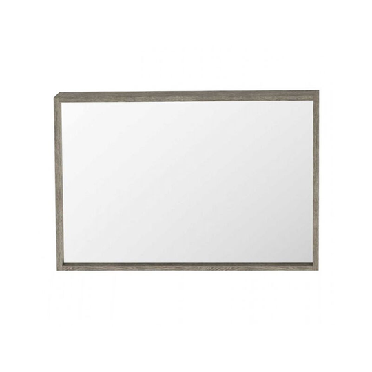 Illumo Bathroom Mirror 600mm h x 800mm w - Grey Oak - Orbit