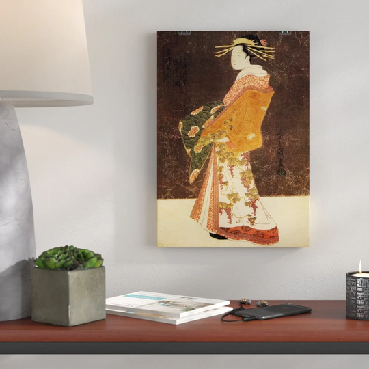 'Courtesan Hanamurasaki Japanese Oriental Art' Graphic Art