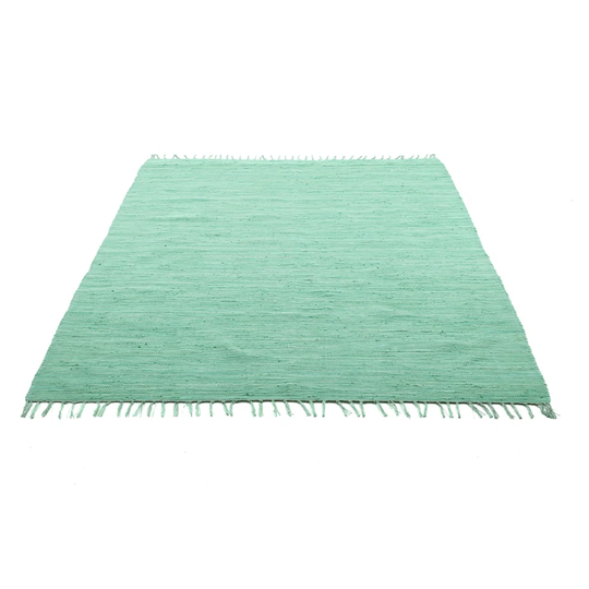 Happy Handwoven Cotton Mint Rug