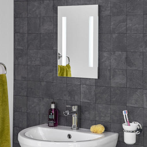 Croydex Malham LED Illuminated Mirror 490 x 300mm Battery Operated - MM730100E