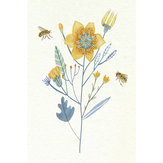 Honey Bees II by Melissa Wang - Art Prints