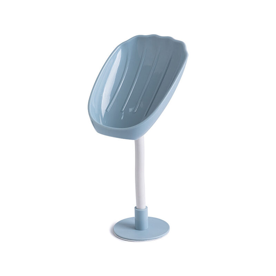 Sunflowergb - Puncture Free Draining Soap Box Wall Mounted Soap Dish Creative Waterless Soap Dish Wall Mounted Shelves Blue
