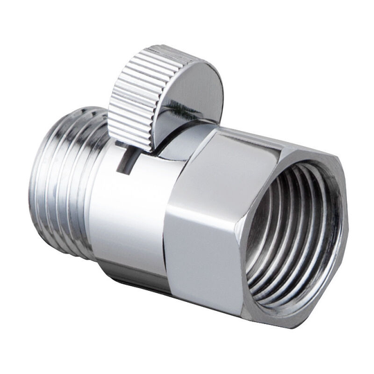 Shower Head Shut Off Valve Flow Control Shut Off Valve Brass Faucet Flow Universal Replacement Parts,Silver