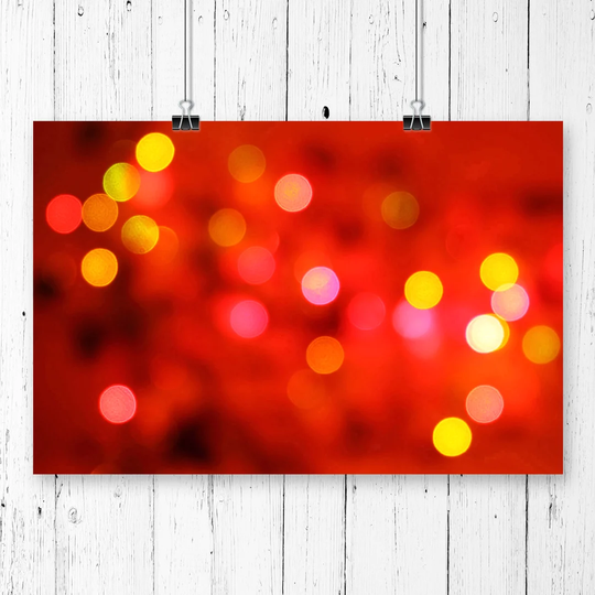'Red and Yellow Abstract Art' Graphic Art