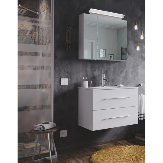 Wingil 2 Piece Bathroom Furniture Suite with LED Mirror