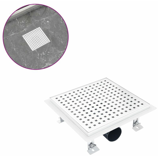 Vidaxl - Shower Drain 20x20 cm Stainless Steel