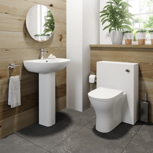 Arles Back To Wall Toilet Unit & Basin Cloakroom Suite