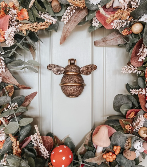 Antique Copper Bee Door Knocker