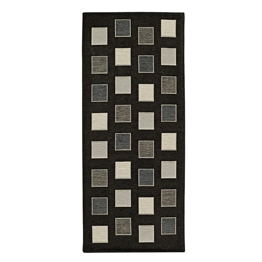 Candra Hooked Black Rug
