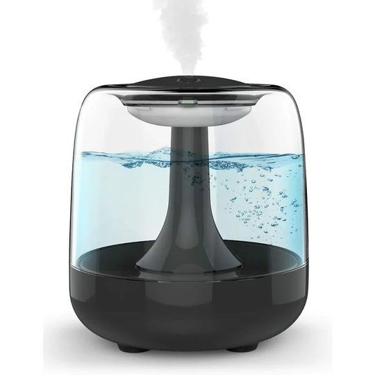 Perlerare - Mini Humidifier, usb Ultrasonic Air Humidifier 440ml with Colorful Night Light, Auto Shut-Off, 2 Mist Modes, Super Quiet (Black)