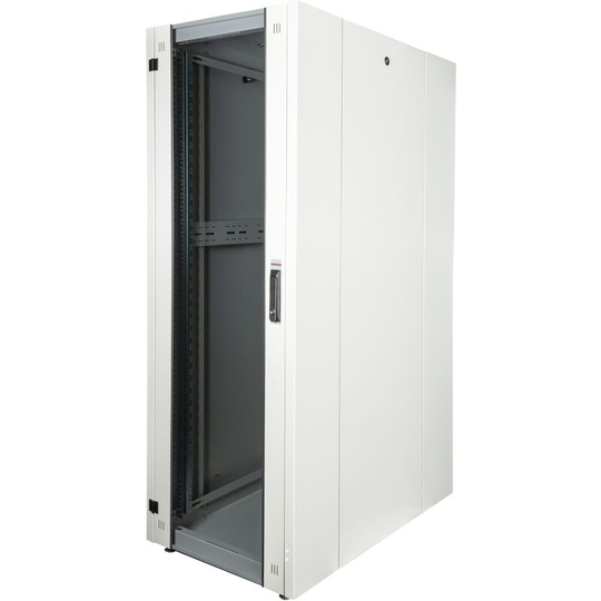 Rackmatic - Rack Cabinet 19 Mobirack standing 42U Width 600 Depth 1000 White Glass Door