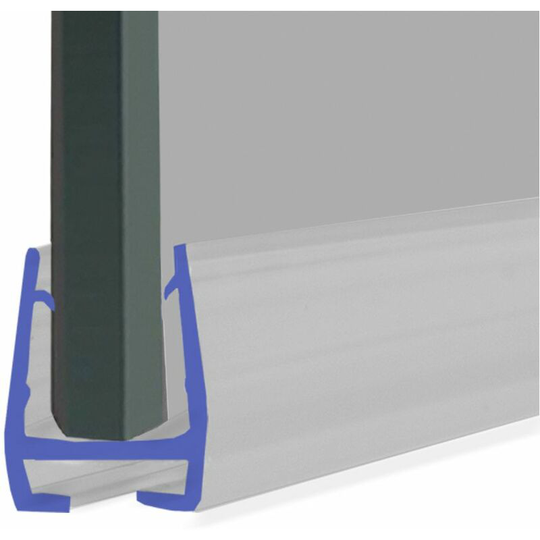 Shower Seal for Screens, Doors or Panels | Fits 4, 5 or 6mm Glass | Holder For Rubber t Shaped Seal | SEAL083 (200cm) - Clear