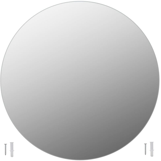 Vidaxl - Frameless Mirror Round 80 cm Glass Silver