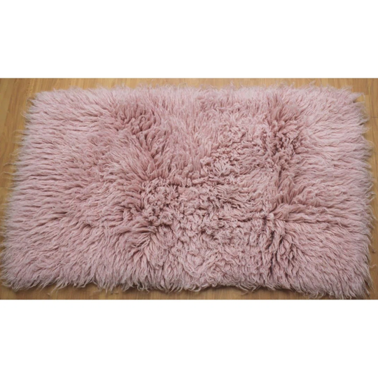 Corfu Premium Shaggy Flokati Greek Rug Pastel Pink - 2000gsm