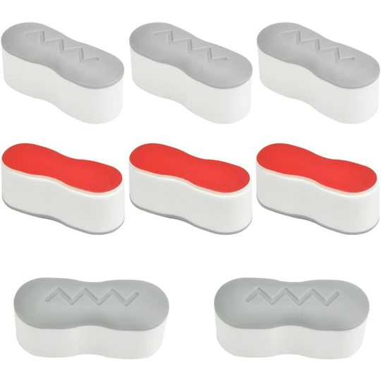 Betterlife 8 Pieces Toilet Seat Bumpers Toilet Seat Pads 45*2*1.7cm Universal Toilet Seat Pad Adhesive Toilet Seat Pad for Home, Hotel, Restaurant